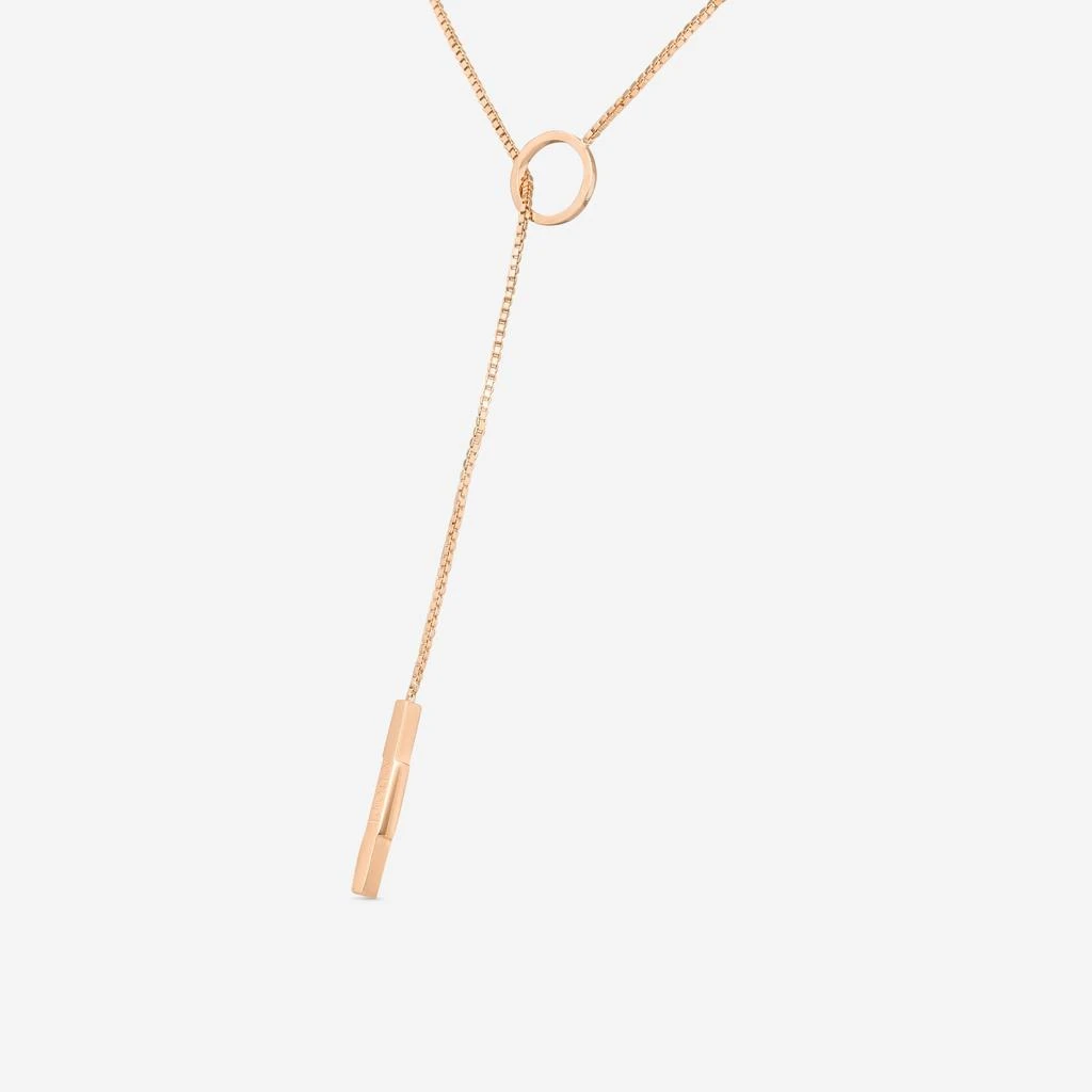 Gucci Gucci Link to Love 18K Rose Gold Lariat Necklace YBB66211000200U-copy 2