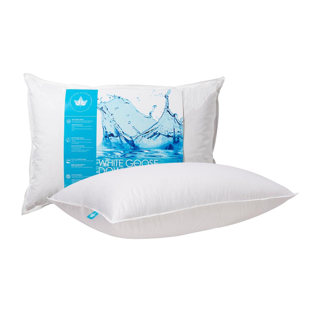 Canadian Down & Feather Company White Goose Down Pillow, Medium Support
