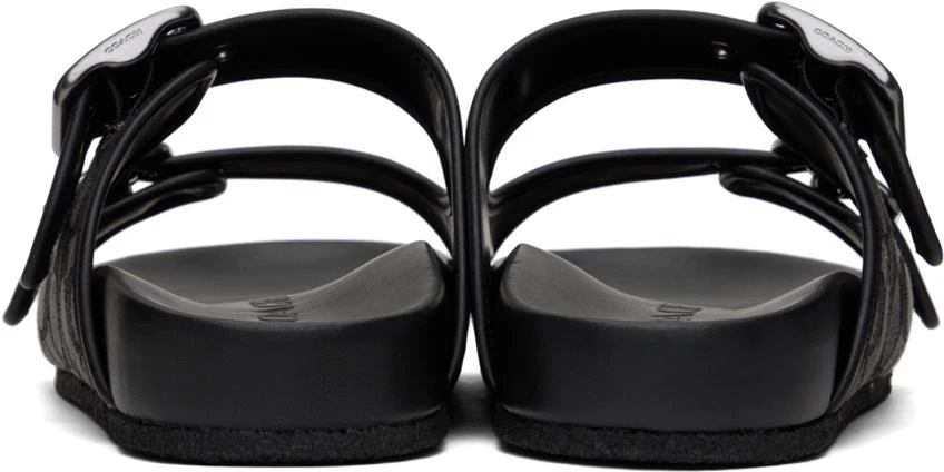 Coach 1941 Black Buckle Strap Sandals 2