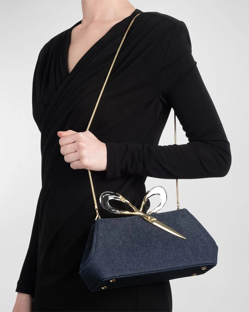 Alexis Bittar The Scissor Denim Clutch Bag 4