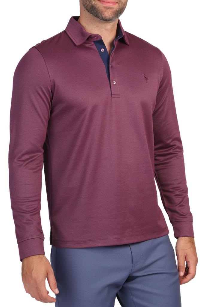 TailorByrd Long Sleeve Modal Polo