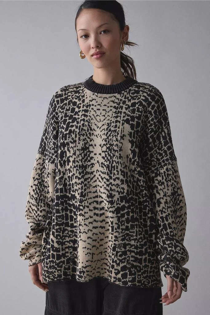The Ragged Priest The Ragged Priest Croc Print Oversized Sweater 2