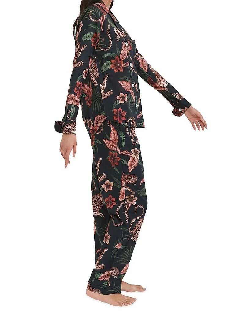 Desmond & Dempsey Cotton Jungle 2-Piece Pajama Set 3