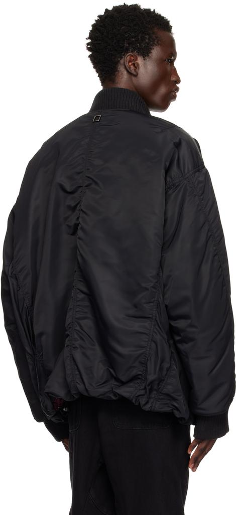 Shop Black Over Fit MA-1 Bomber Jacket on Sale at BeyondStyle