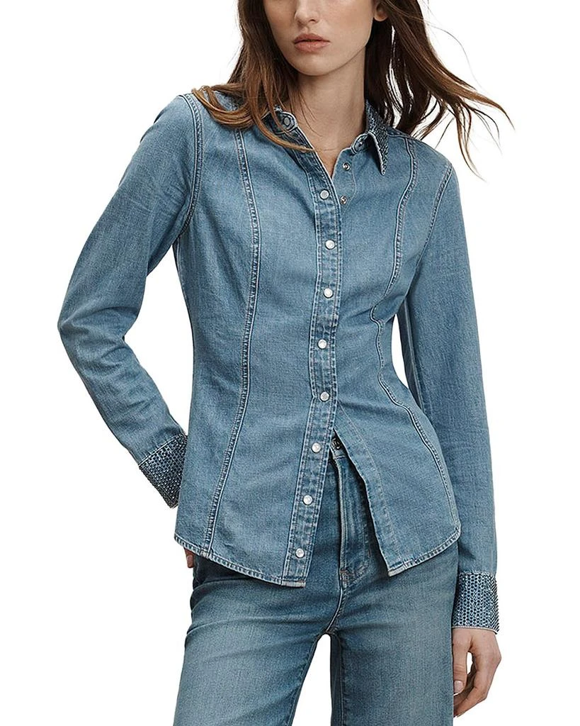 VERONICA BEARD Eddie Rhinestone Shirt 1