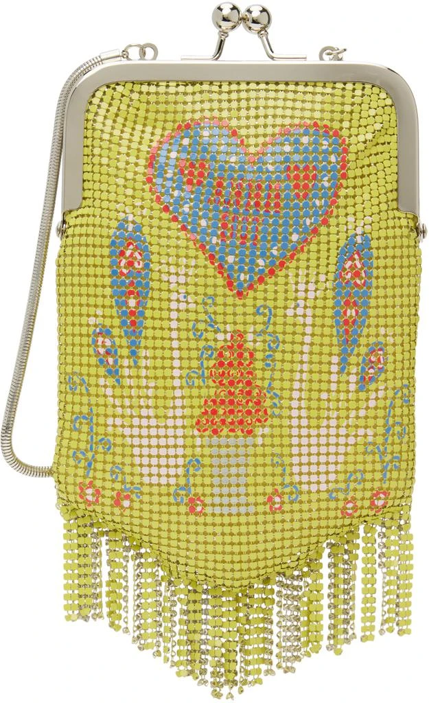 Anna Sui SSENSE Exclusive Yellow Chainmail Purse 1