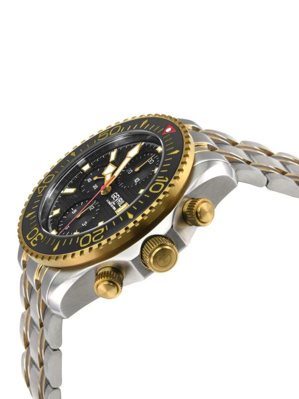 Gevril Hudson Yards 43MM Two Tone IP Stainless Steel Bracelet Chronograph Watch 3