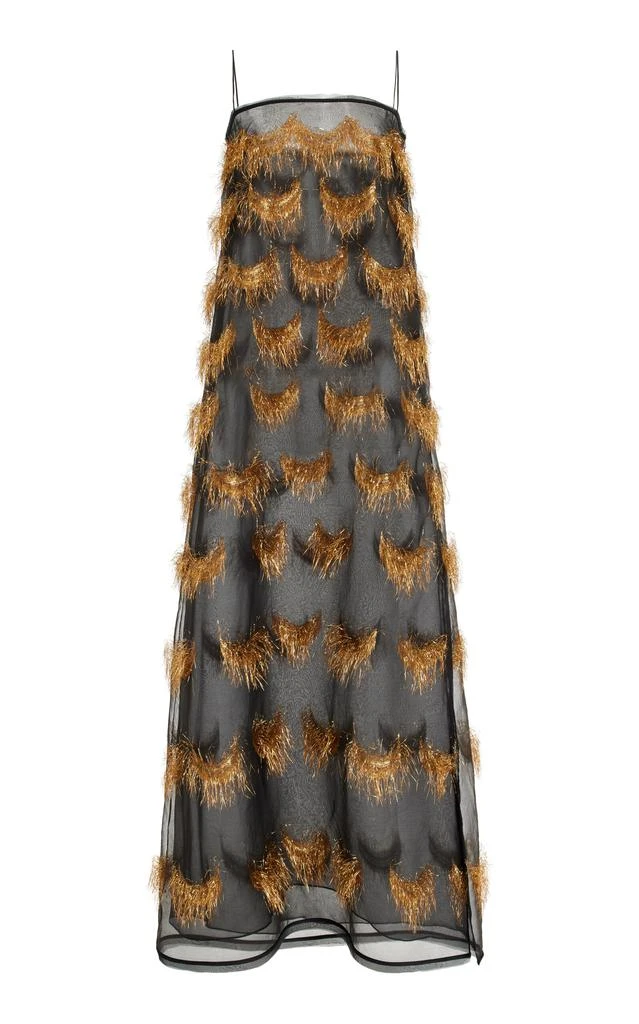 Ulla Johnson Ulla Johnson - Orianne Embellished Organza Maxi Dress - Black - US 2 - Moda Operandi 1