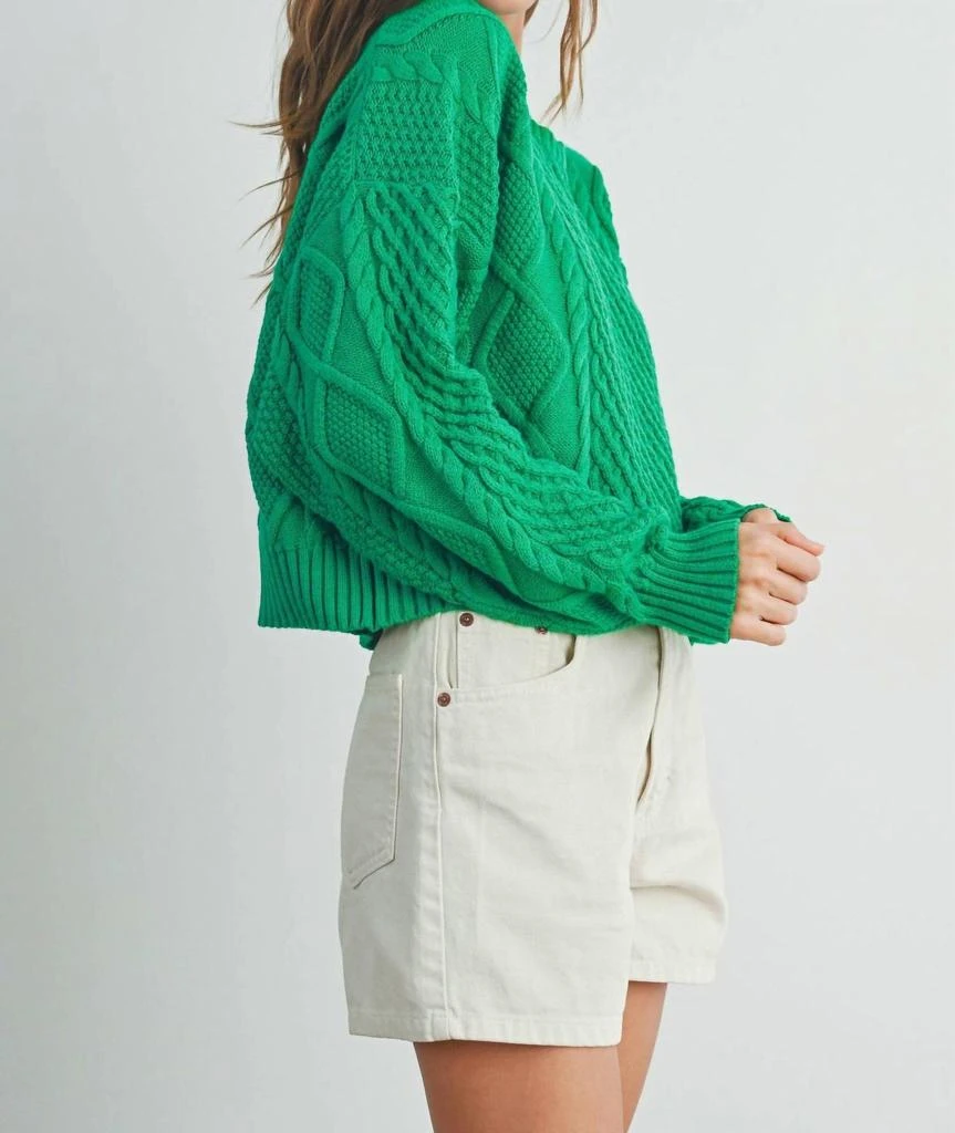 Buttermelon Buttermelon - Solid Cable Knit Sweater 3