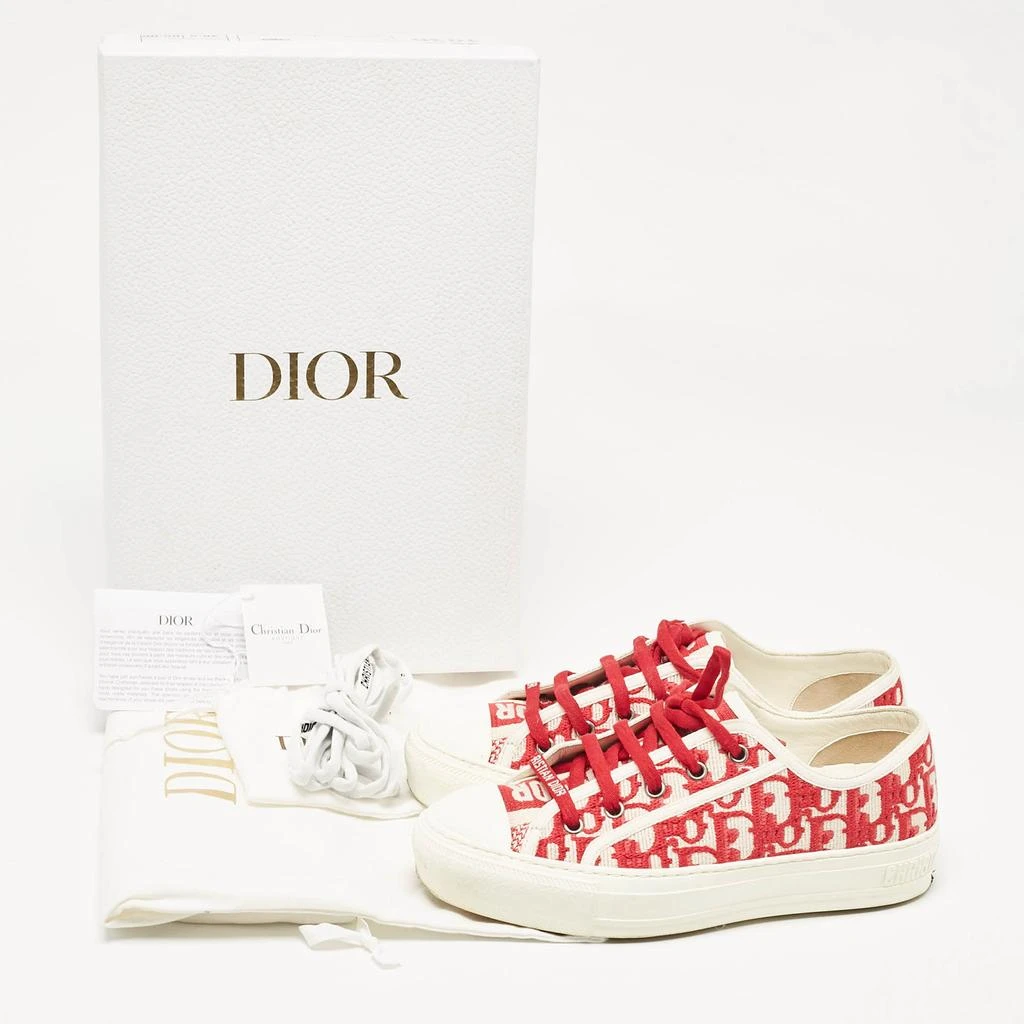 Dior Dior Red Oblique Canvas Walk'n'Dior Sneakers Size 36.5 9
