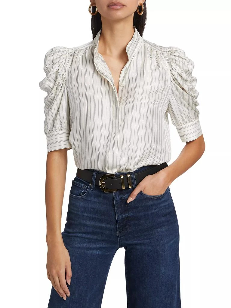FRAME Gillian Striped Silk Blouse 3