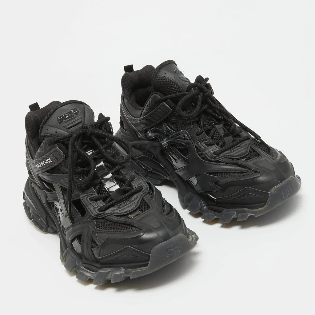 Balenciaga Balenciaga Black Faux Leather and Mesh Track 2 Sneakers Size 42 4