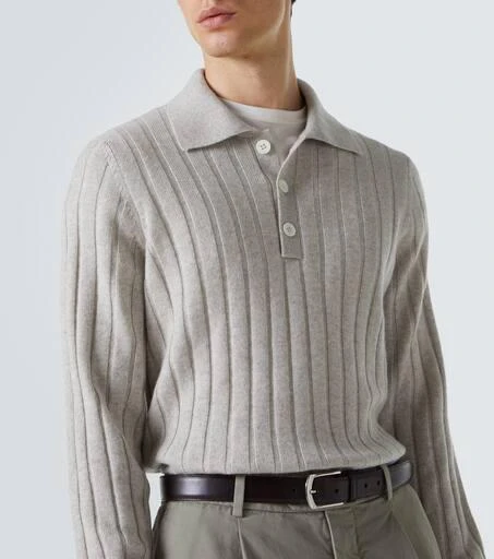 Brunello Cucinelli Ribbed-knit cashmere polo sweater 5