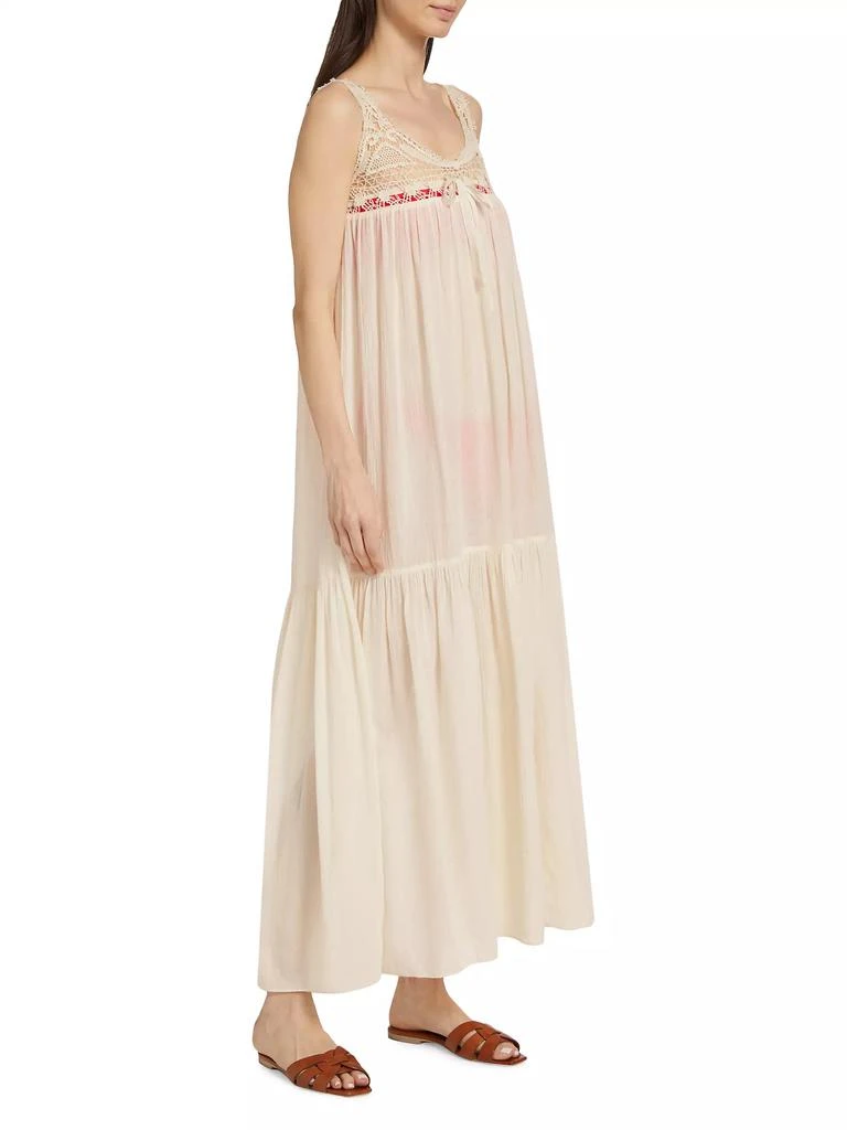 Ulla Johnson Rowena Lace-Trimmed Cotton Cover-Up Dress 4