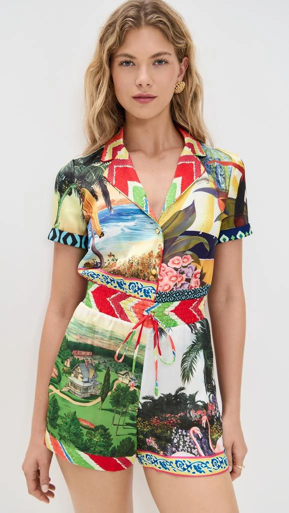 Alice + Olivia Leighton Pajama Romper 6