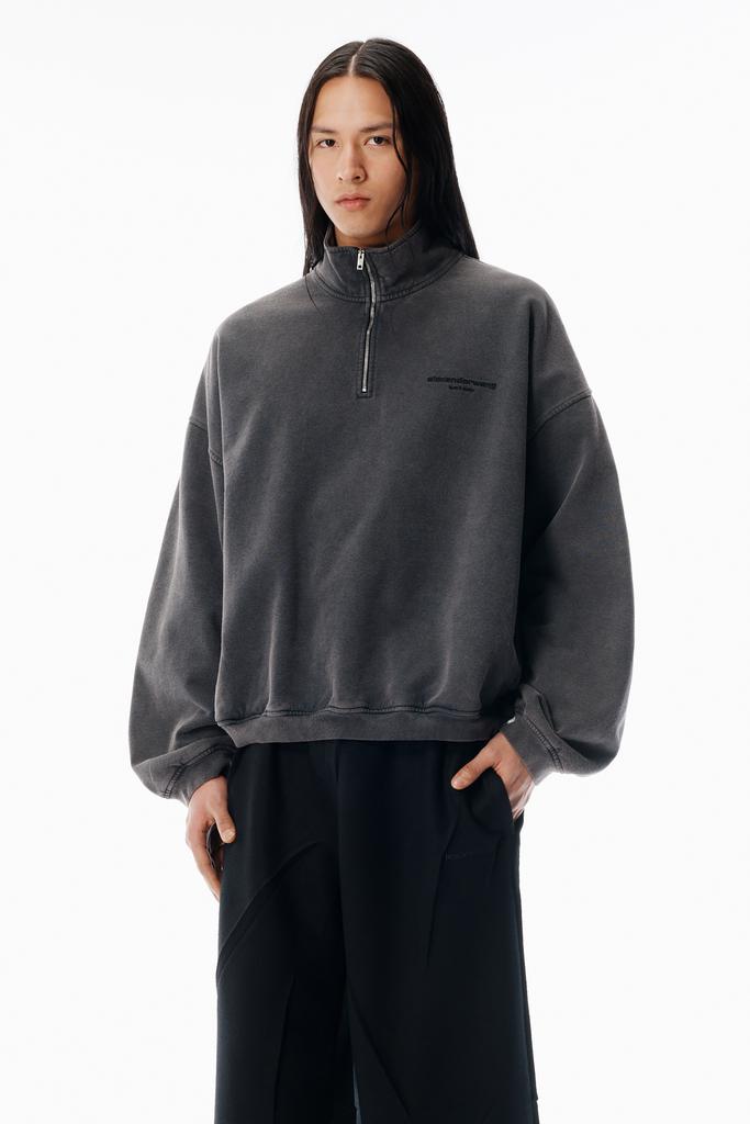 Shop Grey Half-Zip Sweatshirt on Sale at BeyondStyle – Get 25% Off