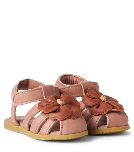 Donsje Baby Thami floral-appliqué leather sandals