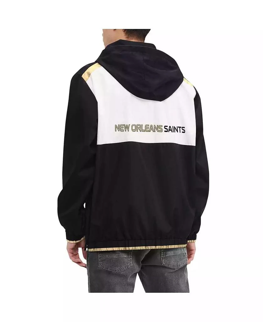 Tommy Hilfiger Men's Black, White New Orleans Saints Carter Half-Zip Hooded Top 3