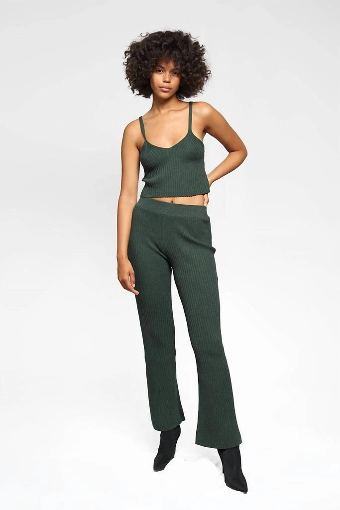 The Range Blended Knit Corset Tank In Emerald 3