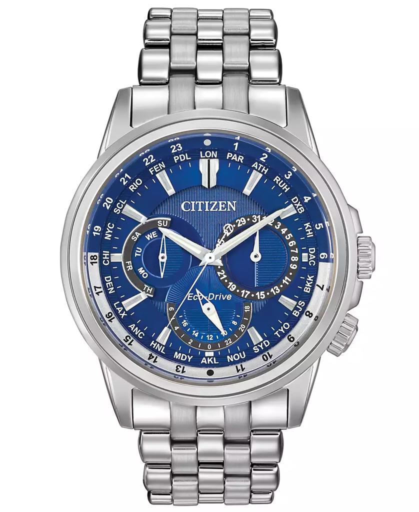 Citizen Men's Eco-Drive Calendrier Stainless Steel Bracelet Watch 44mm BU2021-51L