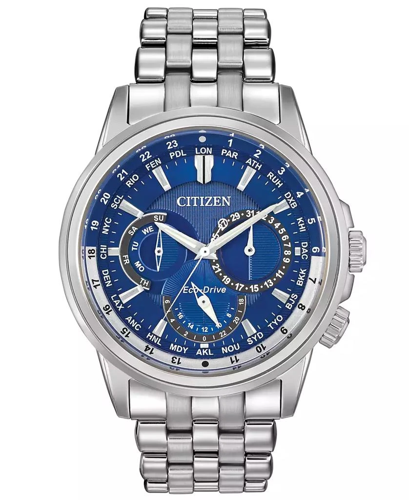 Citizen Men's Eco-Drive Calendrier Stainless Steel Bracelet Watch 44mm BU2021-51L 1