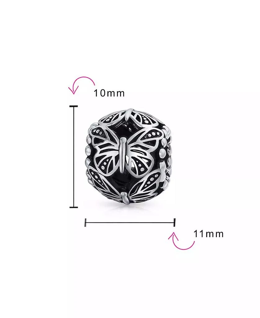 Bling Jewelry Garden Insect Filigree Butterfly Charm Bead Sterling Silver Bracelets 3
