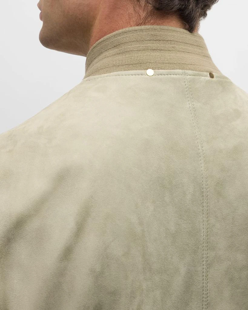 Paul Smith Men's Suede Full-Zip Bomber Jacket 7