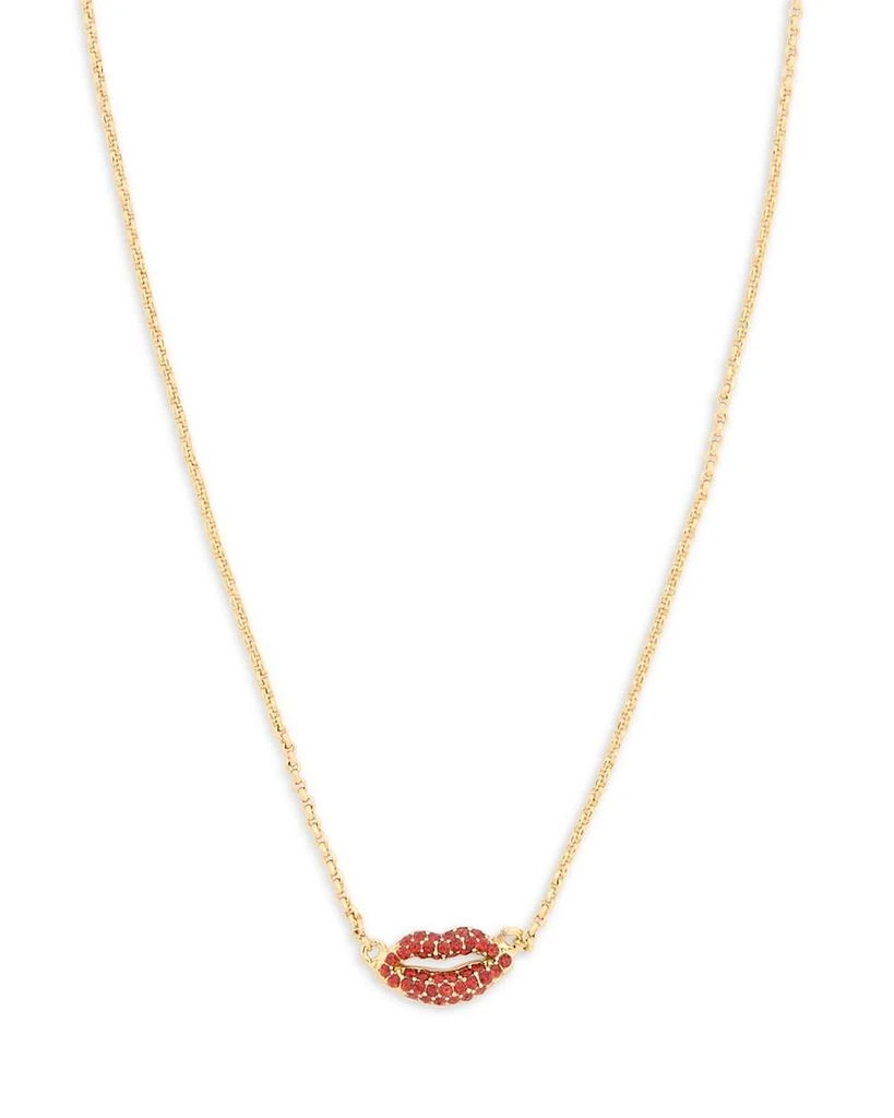 Kate Spade Lips Mini Necklace, 15"-17.5" 1
