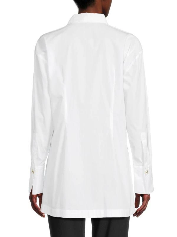 HALSTON Pleated Front Shirt 2