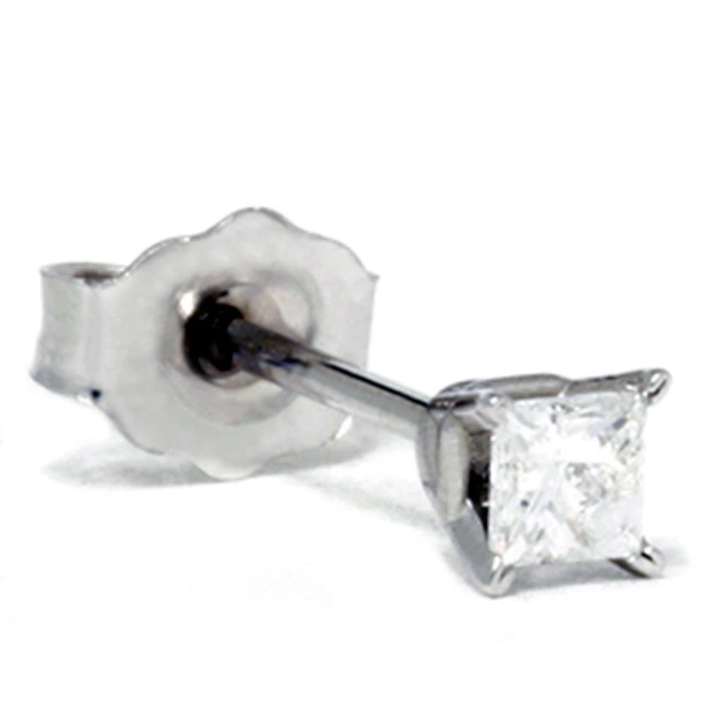 Pompeii3 1/8ct Diamond Stud 14K White Gold 1
