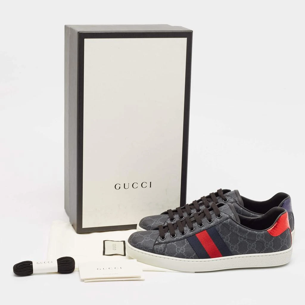 Gucci Gucci Grey Coated GG Canvas Ace Low Top Sneakers Size 42 9
