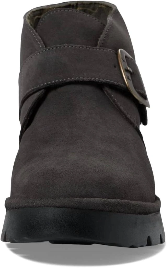 FLY London Women's Leather Wedge Ankle Boot In Diesel Fuel 4