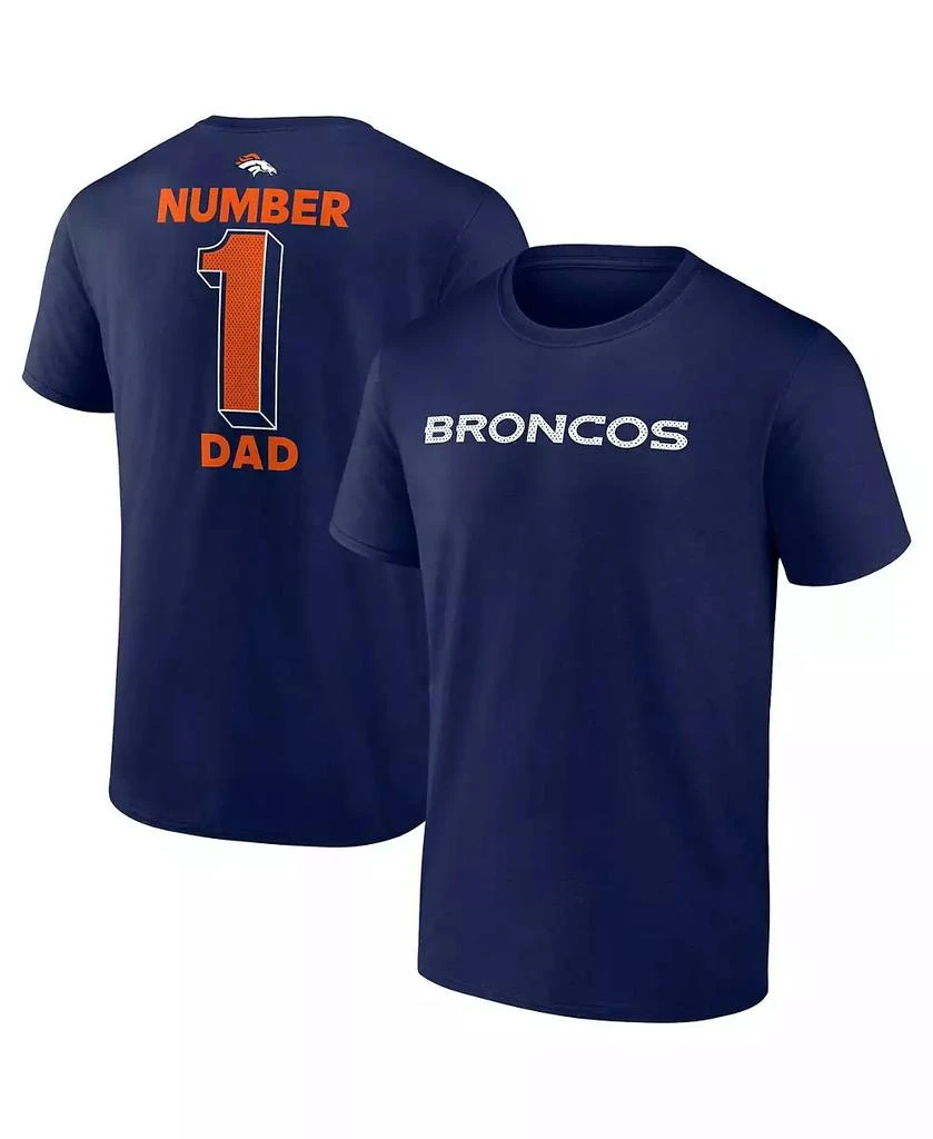 Fanatics Men's Navy Denver Broncos Big Tall Number One Dad T-Shirt 1