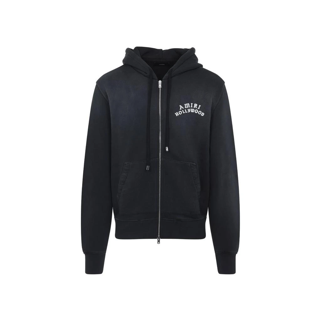 AMIRI Amiri Hollywood Printed Zip-Up Drawstring Hoodie 1