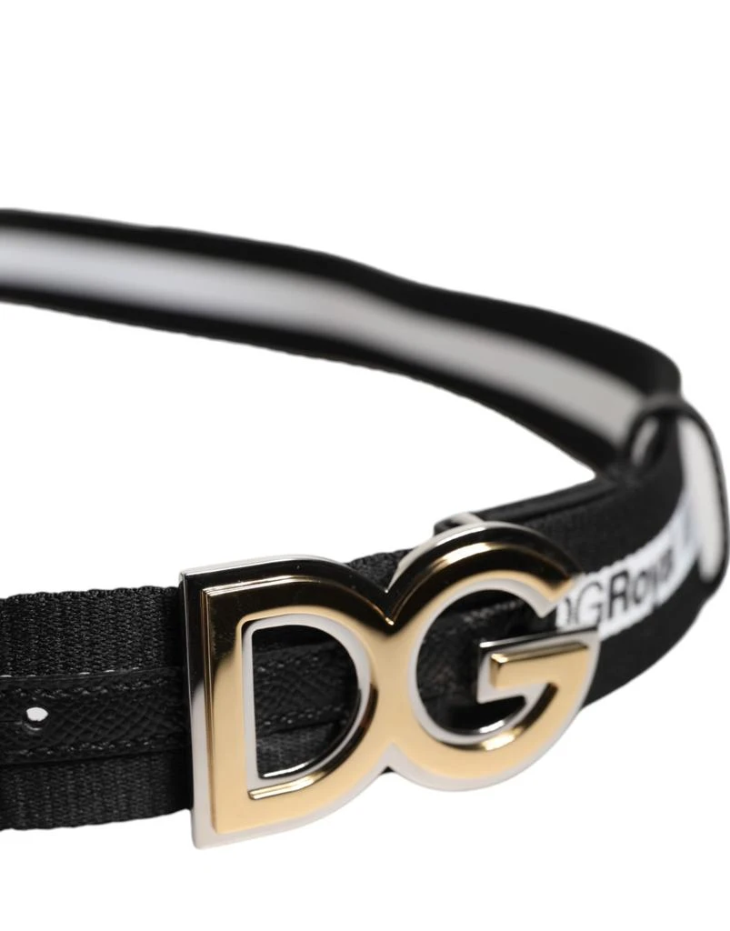 Dolce 
Gabbana Cotton Metal DG Logo gold Buckle Men
s Belt 3