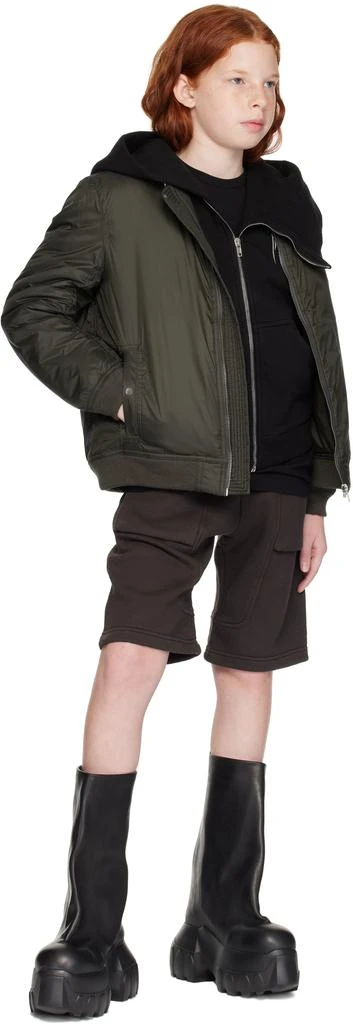 Rick Owens Kids Gray Porterville Pods Shorts 4
