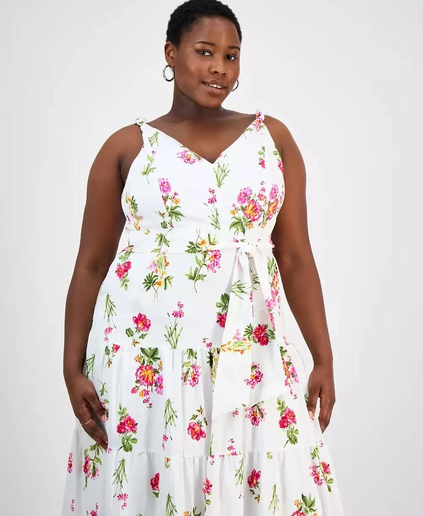 Taylor Plus Size Floral V-Neck Sleeveless Maxi Dress 2