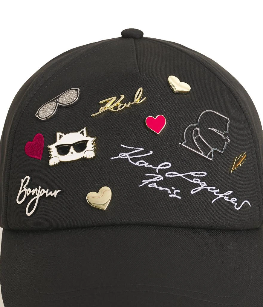 Karl Lagerfeld Paris CATE PINS BASEBALL CAP 7