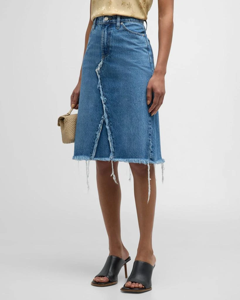 FRAME Deconstructed Denim Skirt 2