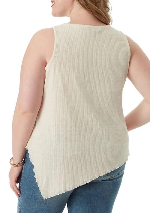 Jessica Simpson Plus Size Winsome Asymmetric Hem Tank 2