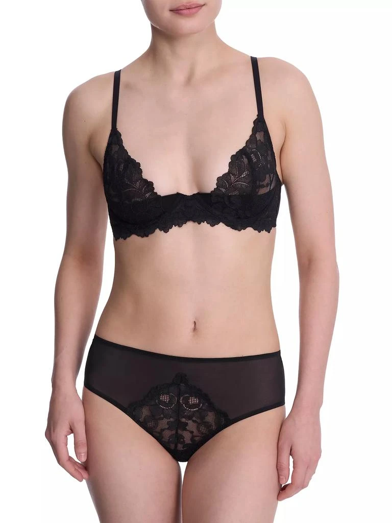 Natori Peony Lace Plunge Unlined Underwire Bra 5