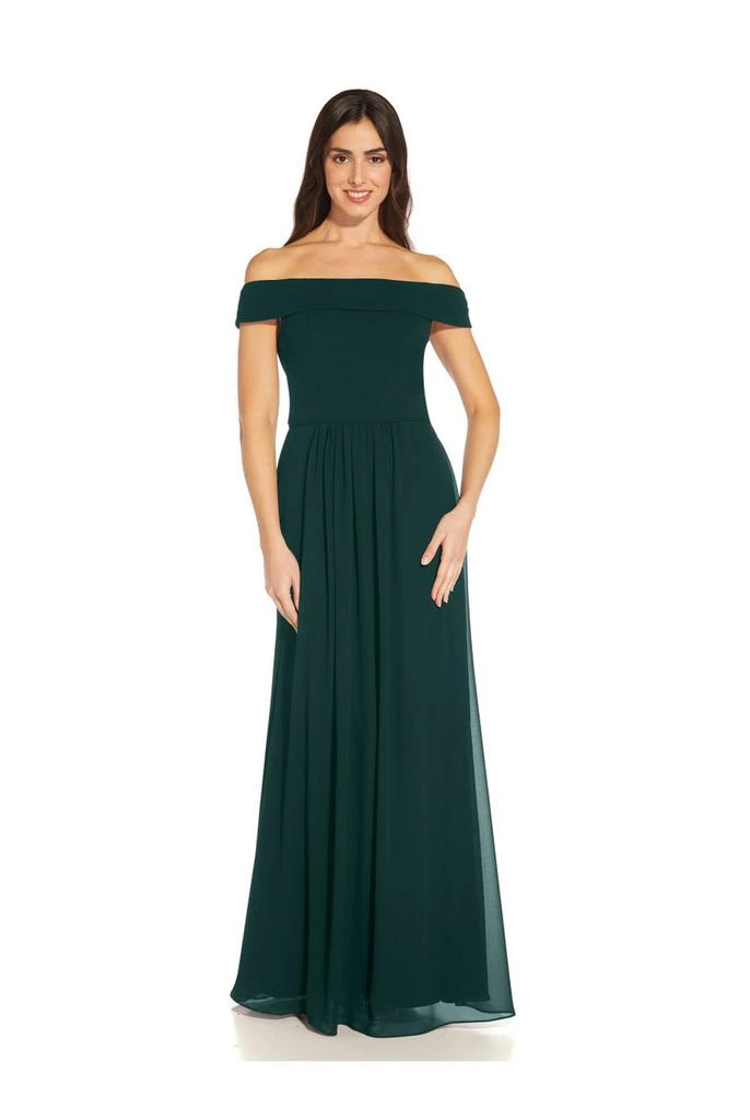 sachin and babi light blue dress Crew Neck Delicate Chiffon Plus Size Mother of the Bride Dresses main image 0