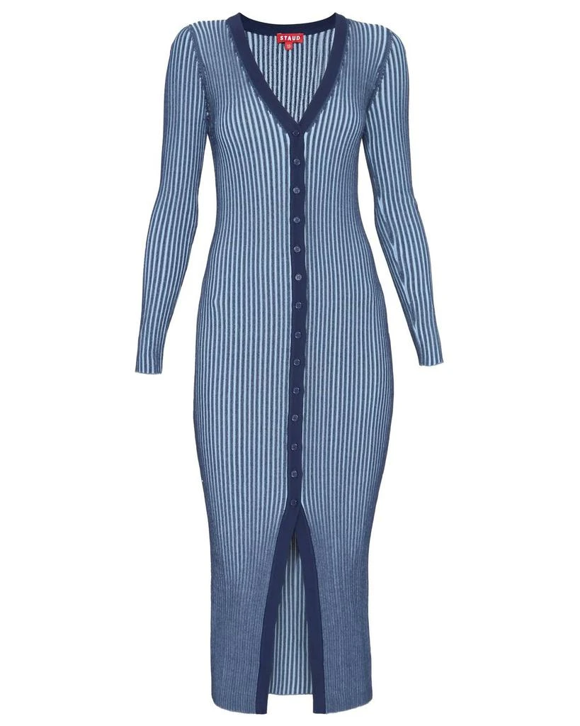 knee length dresses for ladies STAUD, Freda Silk Dress in Earth, Size 10