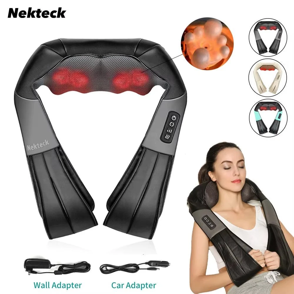 ERUULE Shiatsu Heated Neck and Shoulder Massager - U-Shaped Deep Kneading Electric Massage Pillow for Comprehensive Body Relief 2