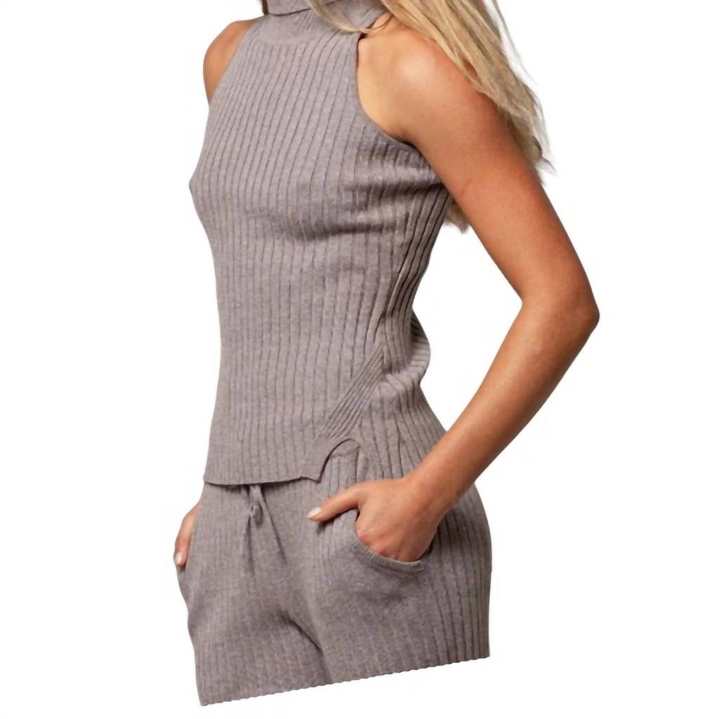 Red Haute Red Haute - Mock Neck Tank Sweater