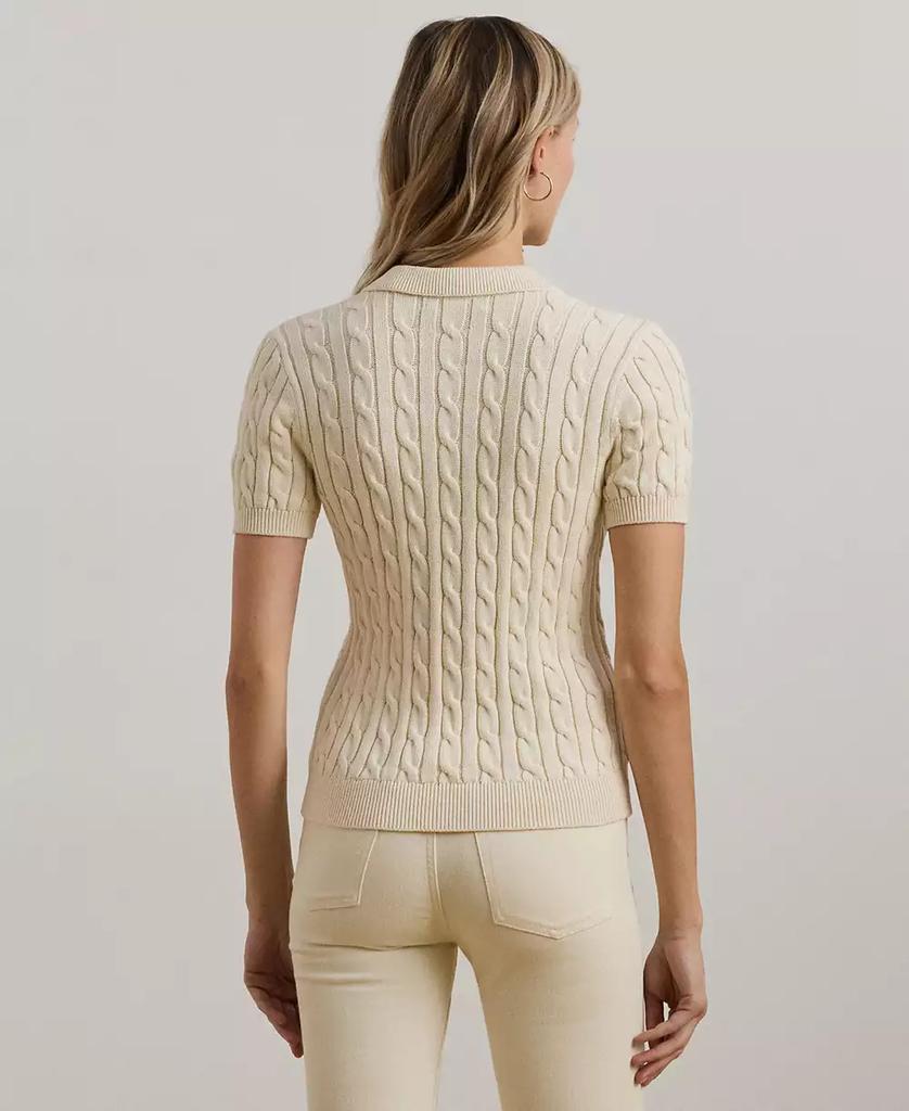 Ralph Lauren Women's Cable-Knit Polo Shirt, Regular & Petite