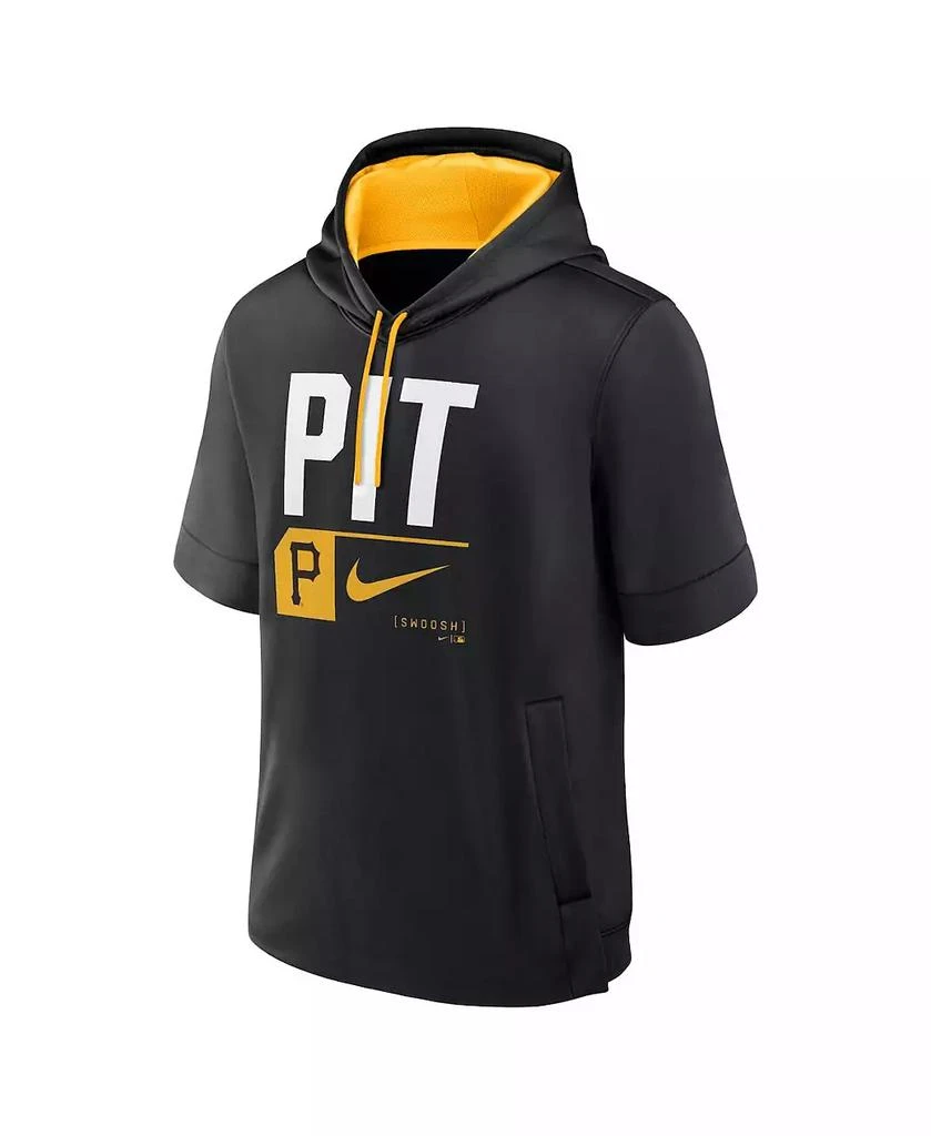 NIKE Men's Black Pittsburgh Pirates Tri Code Lockup Short Sleeve Pullover Hoodie 3