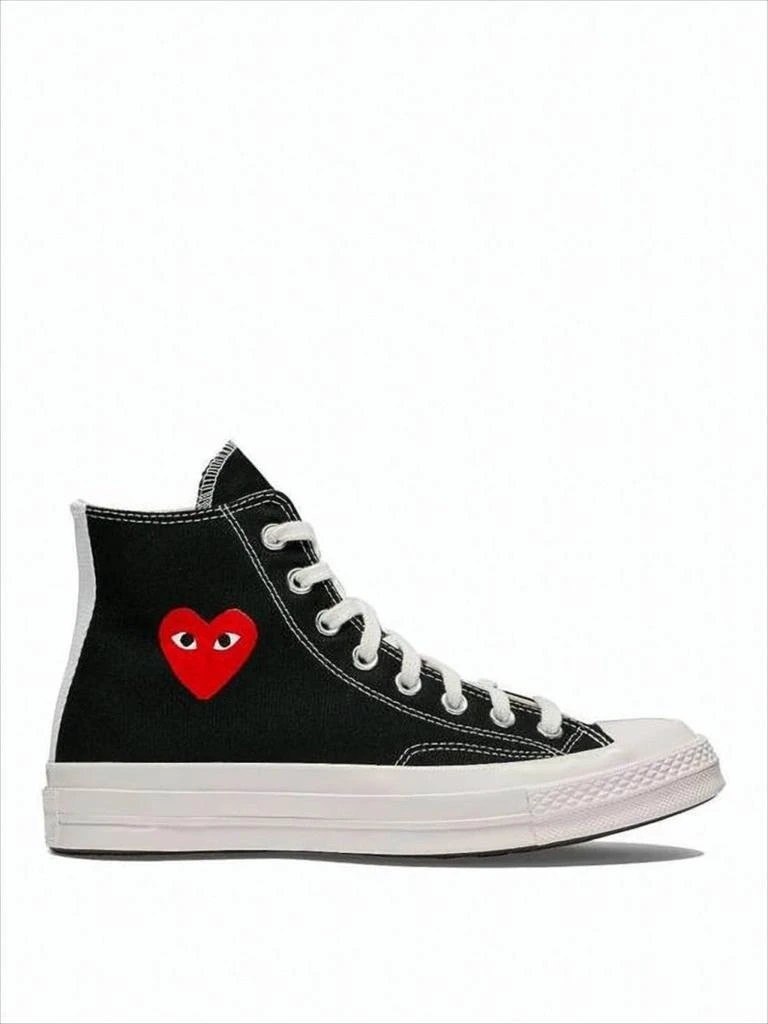 Comme des Garcons High-Top Sneakers With Classic Canvas Upper And Iconic Heart Detail 1