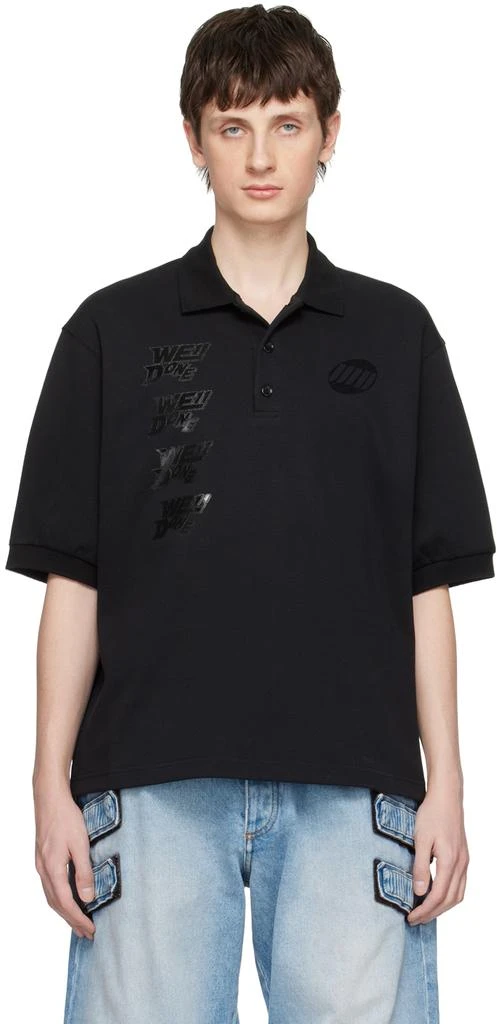 We11done Black Cotton Polo 1