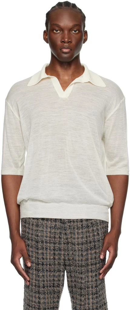 AURALEE Off-White Skipper Polo 1
